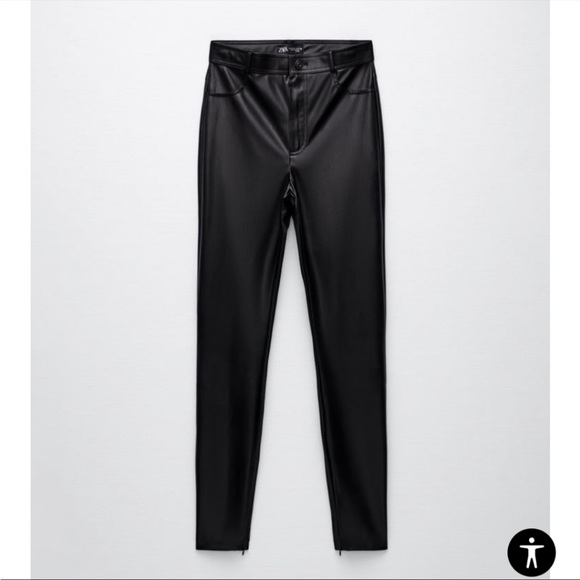Zara Faux Leather Leggings - Picture 3 of 6